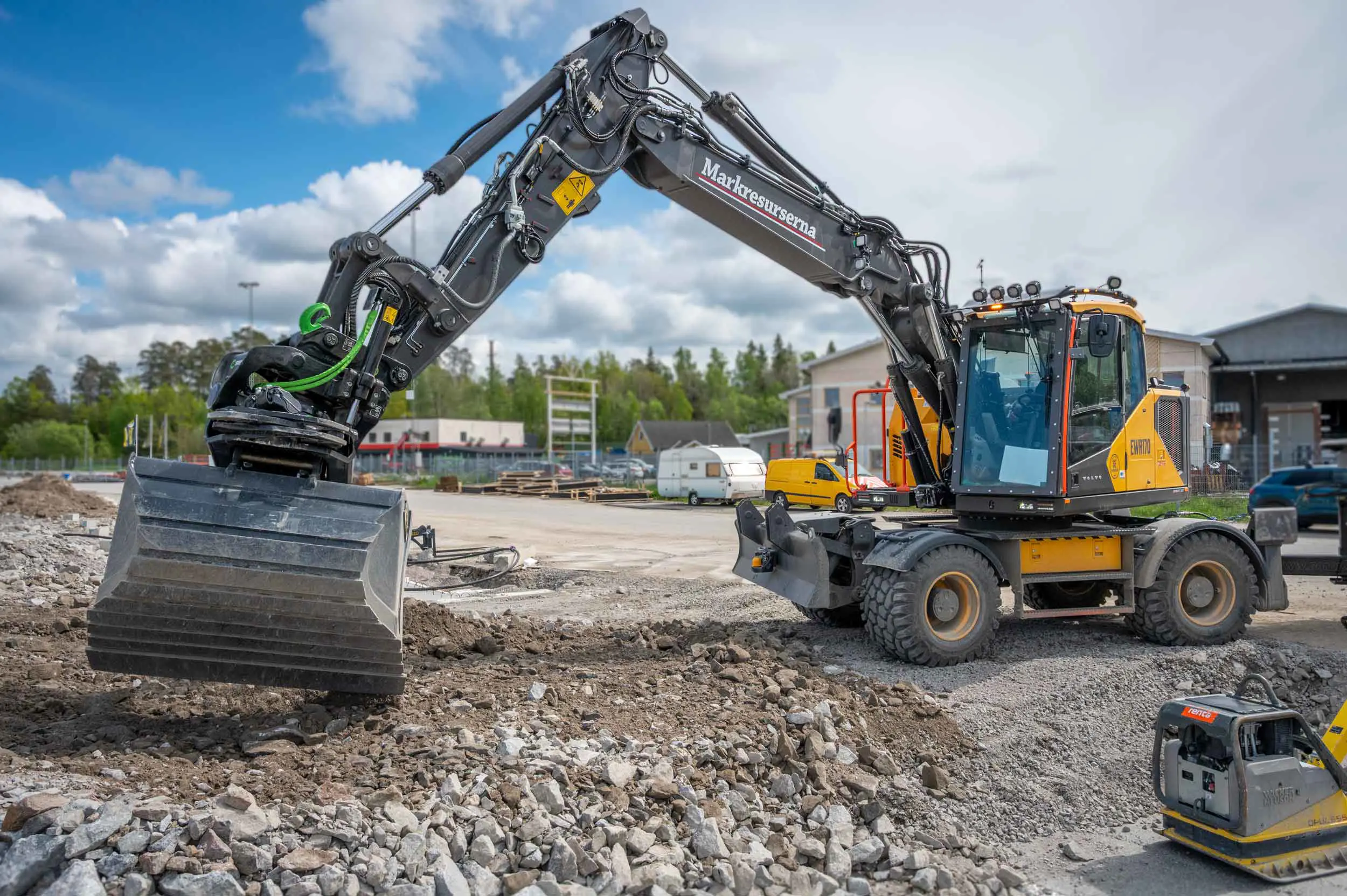 Entrack Mito Planeringsskopa Volvo Ewr 170 Hjulgravare Gravmaskin DSC 4066 Webb