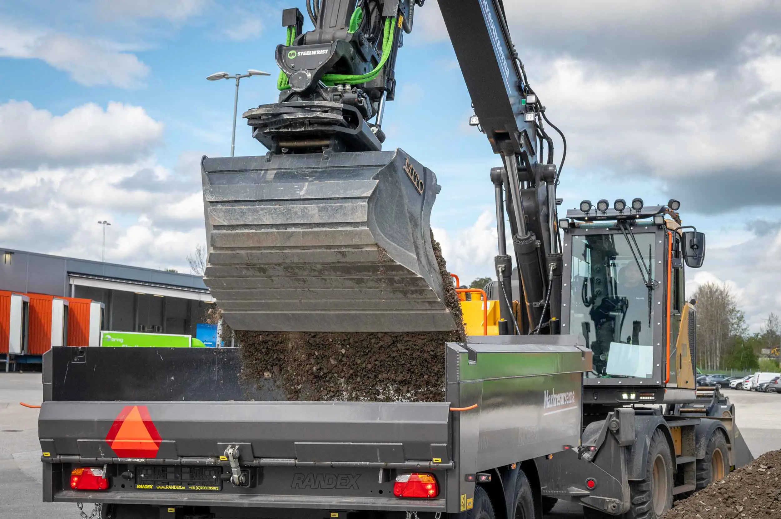 Entrack Mito Planeringsskopa Volvo Ewr 170 Hjulgravare Gravmaskin DSC 4017 Webb